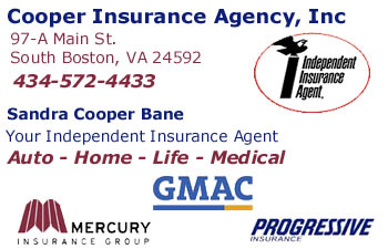 Click to e-mail for quote - Cooper Insurance - South Boston, VA