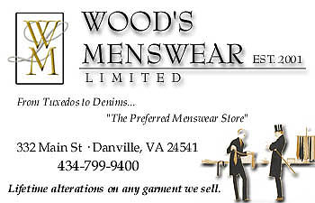 Wood's Menswear - Main St.  Danville, VA