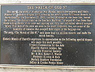 Wreck of Old 97 - Plaque